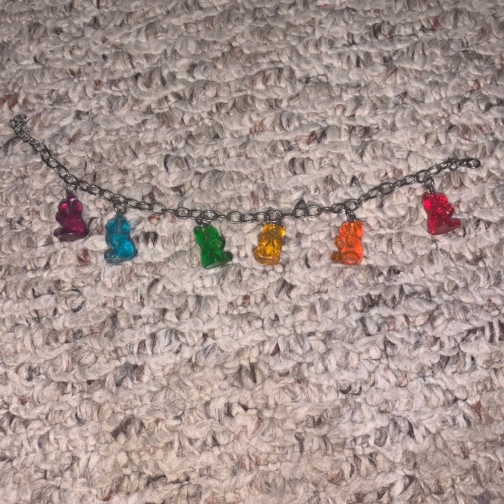 Rainbow gummy bear bracelet.